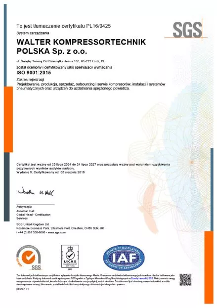 Certyfikat ISO1